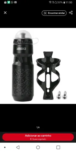 Kit Garrafa e Suporte Para Bicicleta