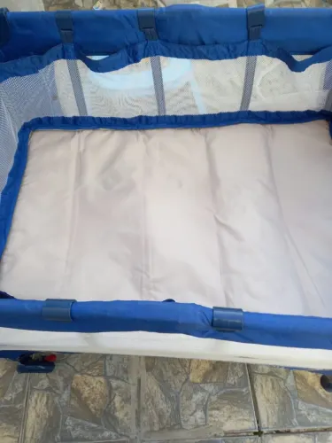 Berço Infantil Azul Portátil Galzerano