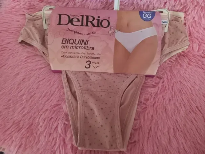 3 kits de calcinhas Del Rio GG com 3 calcinhas cada