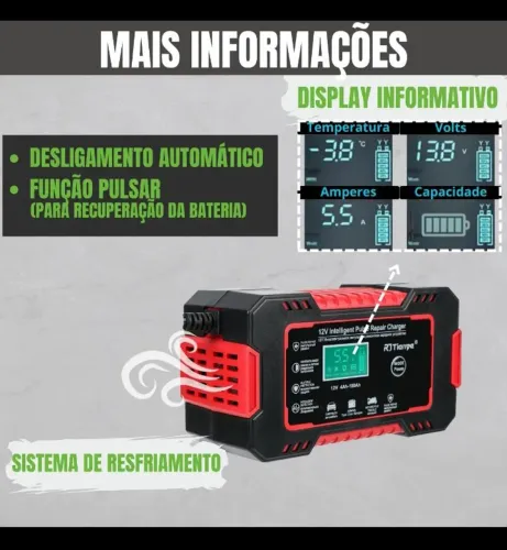 Carregador bateria 12V