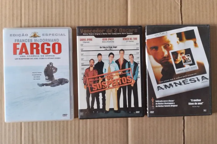 3 Dvds Fargo - Os Suspeitos - Amnésia Kit