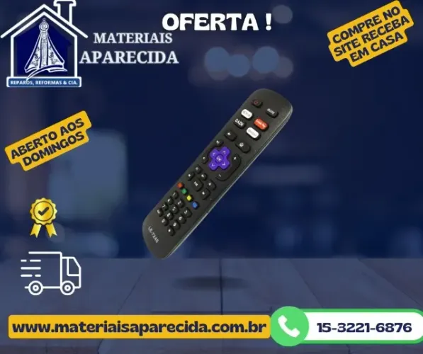 Controle Remoto para Tv AOC Smart Roku *