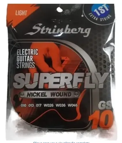Encordoamento Guitarra 0,10 GS10 Strinberg
