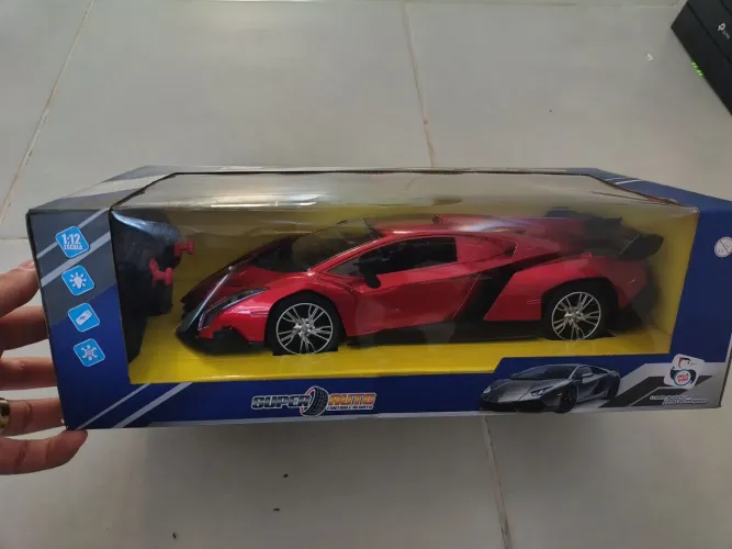 Carrinho de controle remoto 04 funções Vermelho