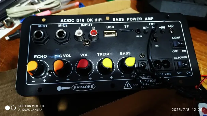 Amplificador de Som AC/DC D10 OK HIFI - Karaokê
