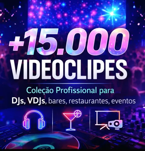 15 mil vídeos Clipes e mp3. Coleção profissional de vdj