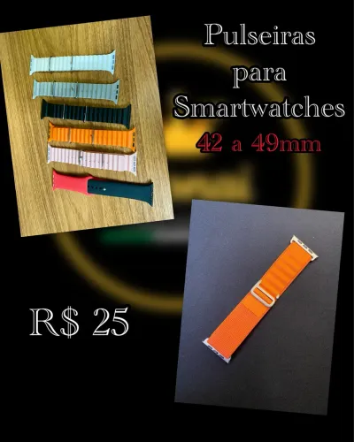 Pulseira de Silicone Smartwatch 44 a 49mm