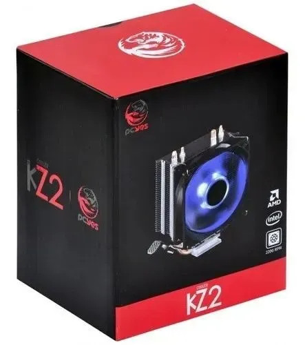 Cooler Pcyes Kz2 95w Led Azul P/ Cpu Intel Lga 775 1150 1156