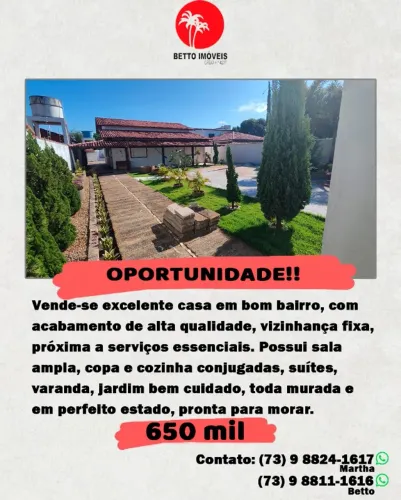 Vende-se excelente casa, com ótima localização