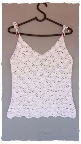 Regata de crochê (Cor Branca)