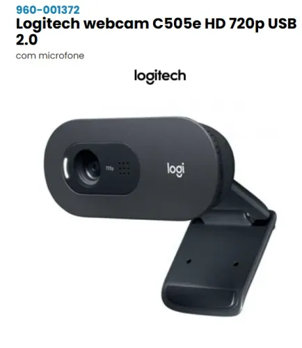 webcam longitech C505e HD 720p vendo ou troco 
