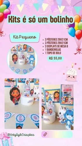 "Deixe sua festa ainda mais especial com nosso kit é só um Bolinho ?<br><br>