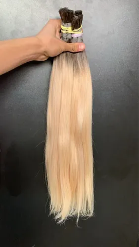 Cabelos Loiros Raiz Esfumado 65 cm