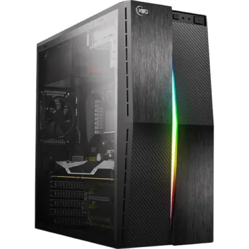 Gabinete Gamer KWG Vela M2 c/ Led RGB Frontal s/ Fan Led - ATX, Micro-ATX - WZetta