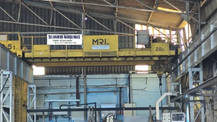 Ponte rolante de 20 ton MRI - vão 12mts  com Viga Dupla