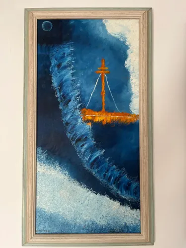 Quadro em tela de canvas. 66 centímetros de comprimento 36 de largura.