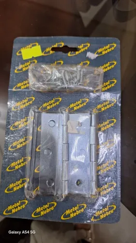 Para de dobradiças galvanizada 3'' metal nobre com parafusos
