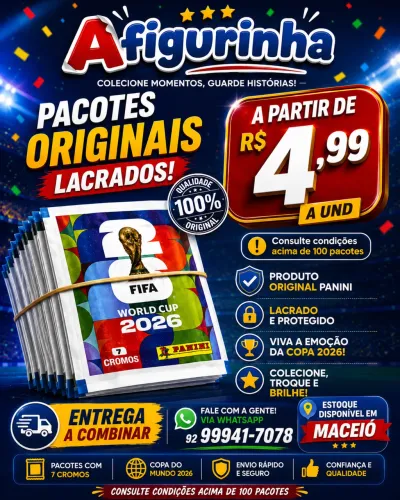 Figurinhas pacote lacrado original