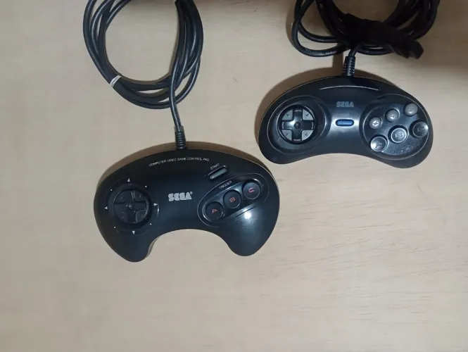 Controle Sega original 3 botões e 6 botões