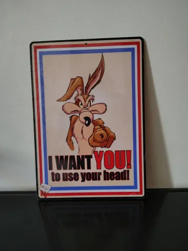 placa decorativa wile e. coyote