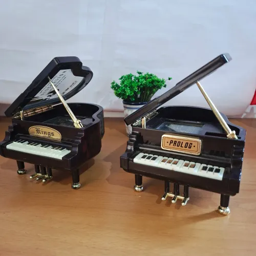 Coleção 2 Raras caixinhas de Música Vintage Piano Vintage