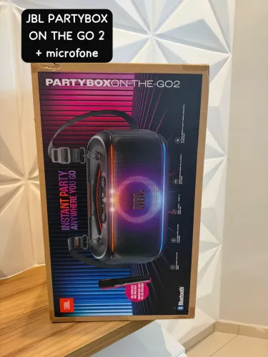 Caída de Som JBL Partybox On The Go 2 + Microfone Novo Lacrado