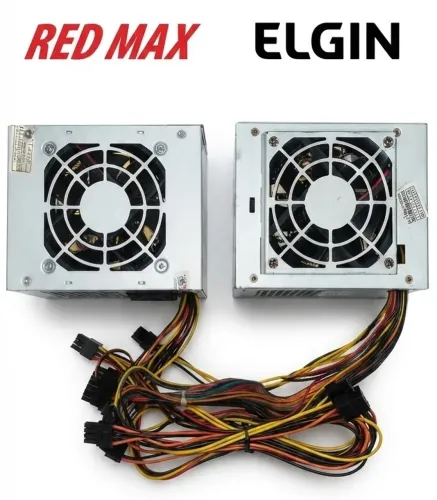 2 Fontes ATX (Red Max 200W + Elgin 230W) - Para Reparo ou Peças - LEIA A DESCRIÇÃO