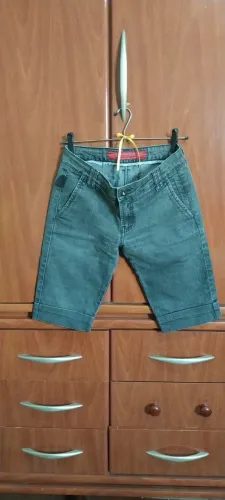 Bermuda Jeans Preta Ellus Deluxe Tamanho 36 - Nova Legítima