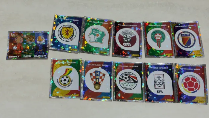 Figurinhas da Copa 2026 - Brilhante e Normais.