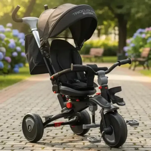 Triciclo de Passeio e Pedal BANDEIRANTE Smart Fases - Preto