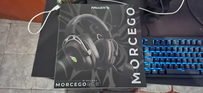 Headset Gamer Wireless Fallen Morcego RGB, 2,4 GHz, Bluetooth 5.2 - Leia a Descrição