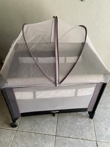 berço ceracado voyage+ colchão+ kit berço menino