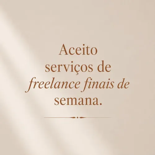 Presto serviços de Free Lance 