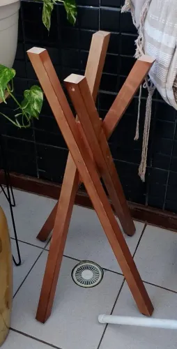 Pé Base De Mesa De Madeira Maciça Para Tampo 70/80/90/100 Cm