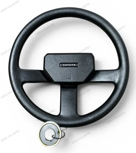 Volante Direção Toyota bandeirantes Preto/ Cinza 