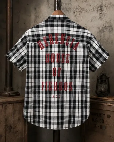Camisa Masculina Xadrez Herrencia House of Fierros ? Nova | Tamanho G