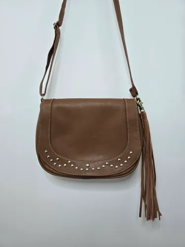 Bolsa tiracolo marrom/caramelo + BRINDE Body Splash Boticário ou Labotrat