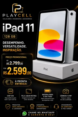 iPad 11 128 | novo| lacrado.