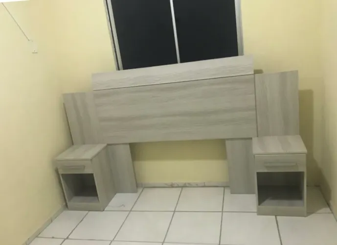 Cabeceira box casal com nichos