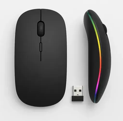 Mouse Bluetooth e Wireless Recarregável Sem Fio Gamer com LED RGB 2.4 GHz z1457