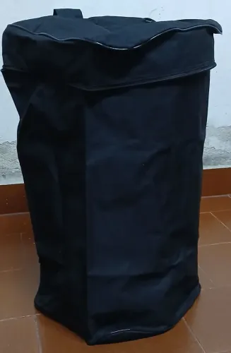 Sacolão de carrinho de compra em lona impermeável preta 