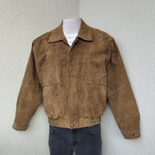Jaqueta de couro masculina