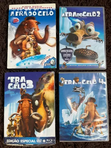 Kit DVDs era do gelo 1 2 3 4