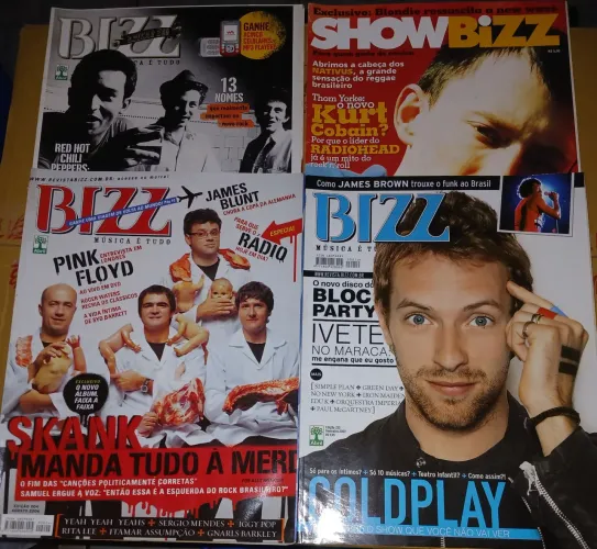 SALDÃO: Lote de Revistas Bizz e ShowBizz (10 Revistas)
