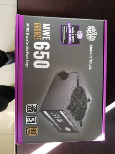 Fonte Cooler Master MWE 650W 80 Plus Bronze - Completa (Estado de Nova)
