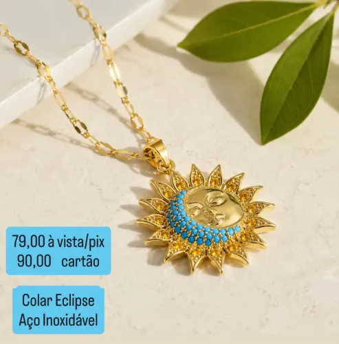 Colar Eclipse - Aço Inoxidável 