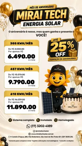 ENERGIA SOLAR PARA RIO PRETO E REGIÃO 