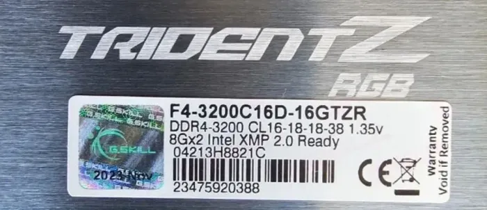 Memória G.Skill Trident Z RGB 32GB (4x8GB) DDR4 3200MHz CL16