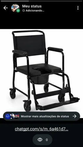Cadeira de rodas para banho 