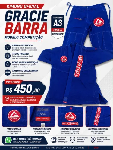 Kimono Gracie Barra competição - A3